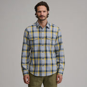 Men's Long-Sleeve Eddie's Cabin Shirt - Jaspe Flannel - Light Chambray 1