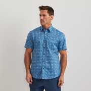 Men's Baja Short-Sleeve Shirt - Print - Deep Sky