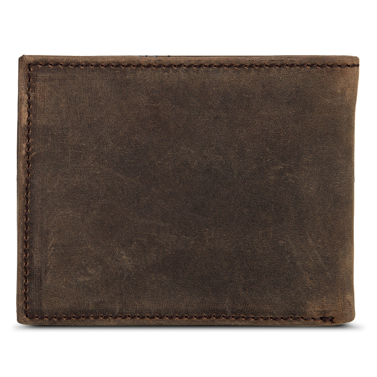 Leather Removable Passcase Wallet With Embossed Sasquatch