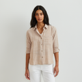 Women's Cotton Slub Long-Sleeve Shirt