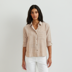 Women's Cotton Slub Long-Sleeve Shirt