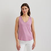 Women's Surreal V-Neck Travel Tank - Vintage Rose