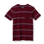 Boys Territory Stripe T-Shirt - MAROON