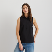 Women's Departure Collared Tank - Black