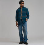 Men's Long-Sleeve Fine Wale Corduroy Shirt - Plaid