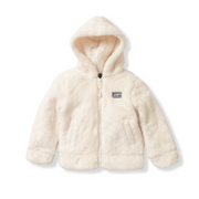 Toddler Quest Fleece Plush Hooded Jacket - EGRET