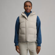 Women's Ketchum Short Down Hooded Vest - Pumice